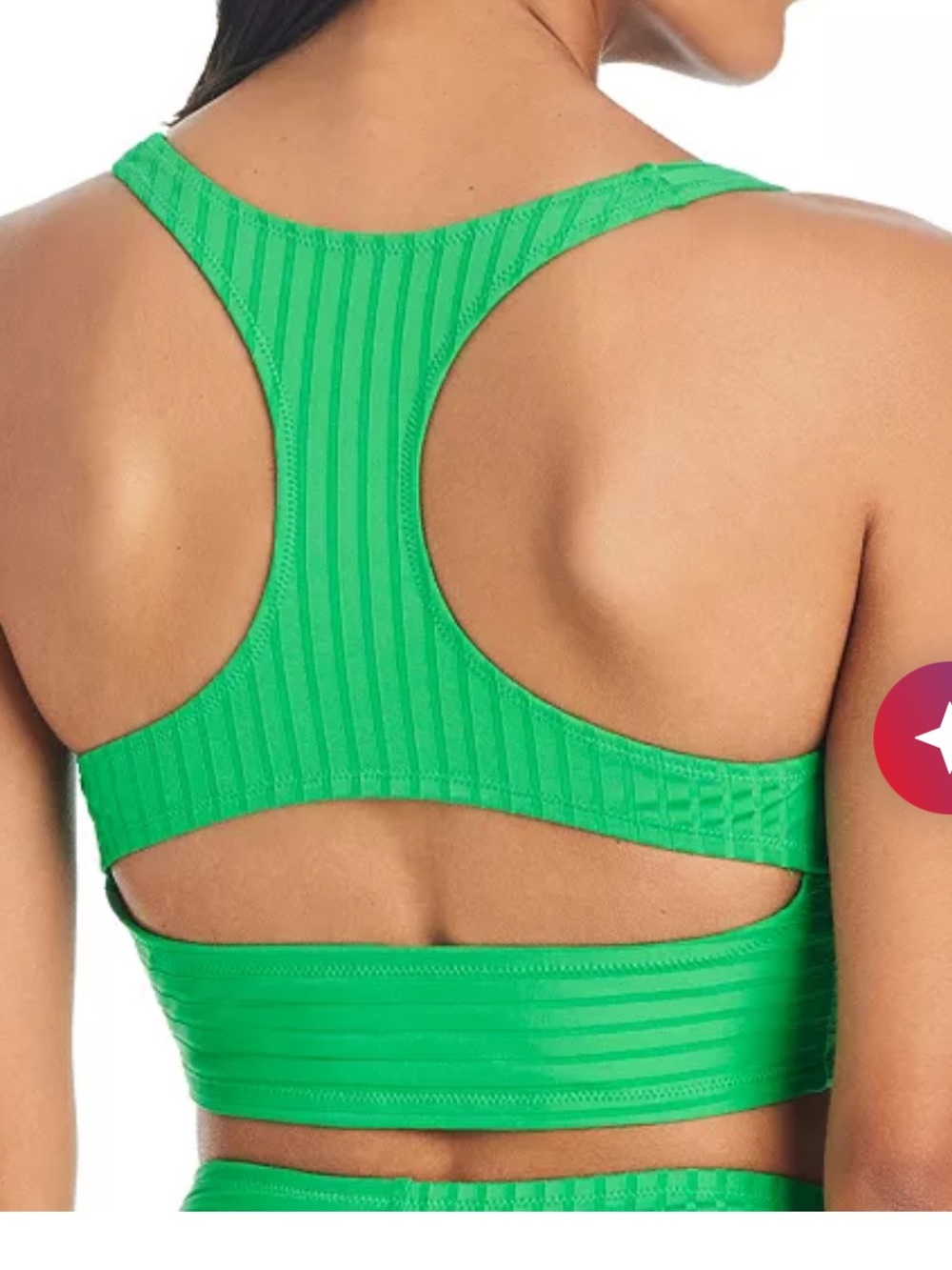Refresh Ribbed V-Wire Racerback Tankini Top - Picture 2 of 4